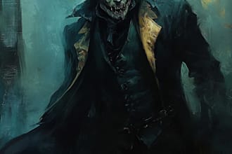 draw realistic fantasy horror character illustration