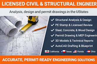 do USA civil and structural engineering design and architectural autocaddrafting