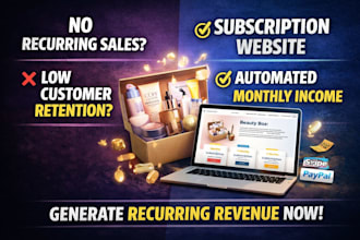 build subscription box website with recurring payment setup and high conversion