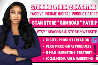 stan store, stan store setup, gumroad, gumroad promotion, stan store,payhip,etsy
