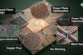 blind vias power plane optimization copper pour ground plane design via stitchin