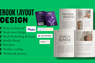 format and layout design print book ebook workbook  for kdp