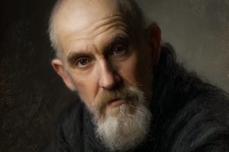 paint a real oil painting on canvas