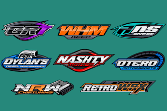 provide racing logo design premium automotive concept