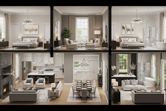 design 3d architectural floor plan, interior exterior design realistic rendering
