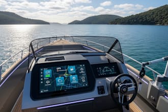 smart boat system with iot, gps tracking, automation, remote control, marine iot