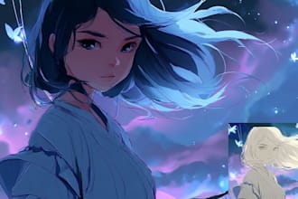 draw anime character fullbody for oc and fanart