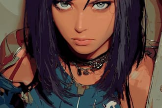 create a unique custom manga character illustration
