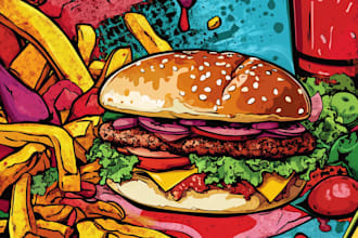 food pop art of your food pop art