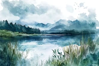 do landscape watercolor paintings