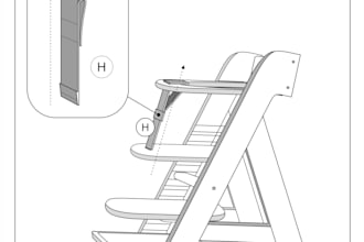 create furniture assembly manuals in ikea style