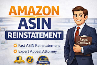 reinstate amazon listing and suspended asin with non infringement letter opinion