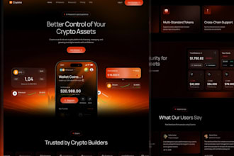 build high end animated framer landing page for crypto and token projects