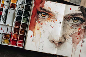 paint watercolor illustration and watercolor art