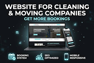 create responsive website for cleaning moving and logistics company