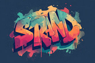 create a hand drawn original graffiti design or logo