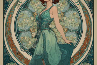 do illustrations in art nouveau style