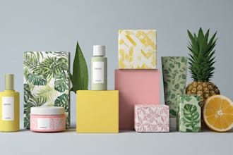 design your cosmetic labels, packaging, and box