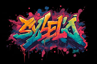 create custom graffiti art designs murals and wall arts