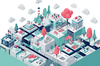 make stunning isometric illustration