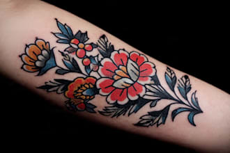 create old school or traditional tattoo design