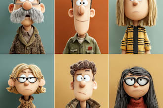 draw artistic cartoon characters