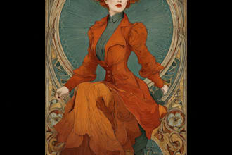 create illustrations in art nouveau style