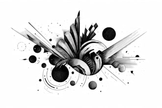 custom an abstract black tattoo design