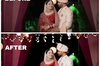 do professional wedding photo editing and color correction