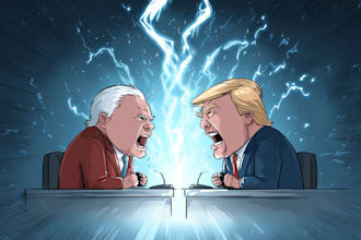 draw satirical political cartoon portraits professionally