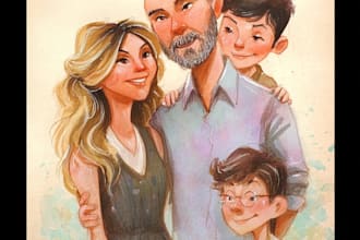 draw a wonderful family portrait