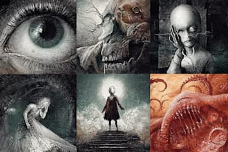 draw a horror illustration