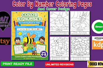 create color by number page for children
