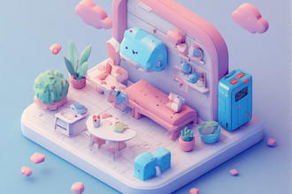do isometric 3d modeling