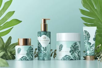 design minimal, modern and luxury packaging or label