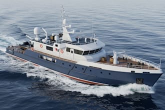 do realistic 3d ship model and animation, 3d yacht design pontoon,3d tugboat