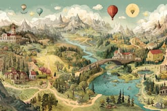 make a custom wedding map illustration