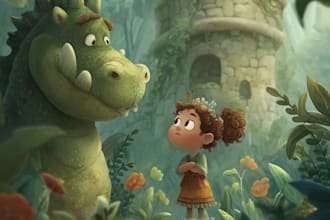 custom watercolor illustrations and story book illustration