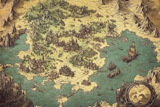 do hand drawn fantasy novel book map cartography map