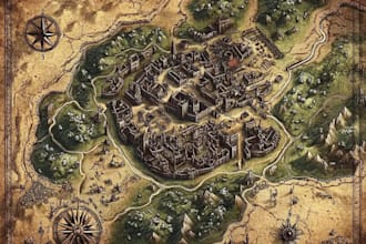 do fantasy map illustration for map