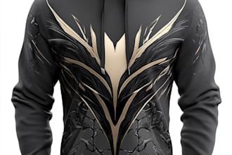 make trendy streetwear hoodie design with mockup