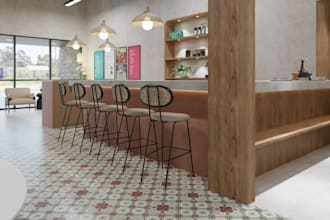 redesign 3d restaurant, cafe interior, kiosk layout, bar cgi rendering, lounge