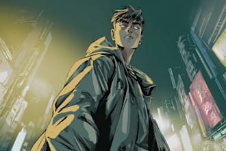 draw superhero comic book art with dynamic action