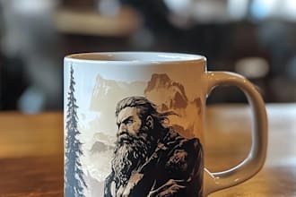 design unique typography coffee mug design