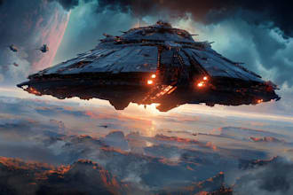 design a sci fi spaceship design