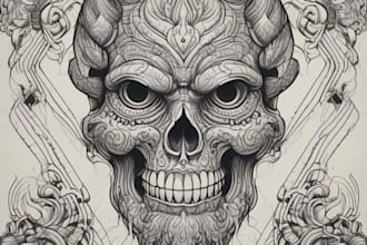 draw traditional or neo traditional tattoo style design