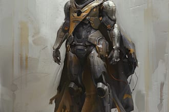 create scifi, fantasy, superhero character design