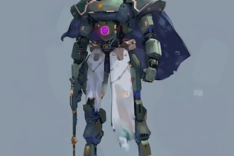 illustrate your mecha, robot and armored characters