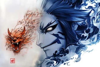 design custom anime tattoo or manga tattoo design