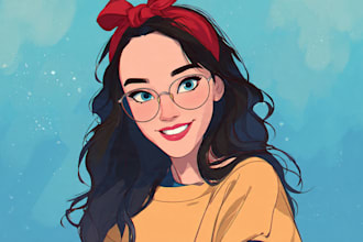 draw your cartoon portrait in disney style